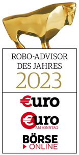 Sieger des goldenen Bullen 2023 als bester Robo-Advisor.